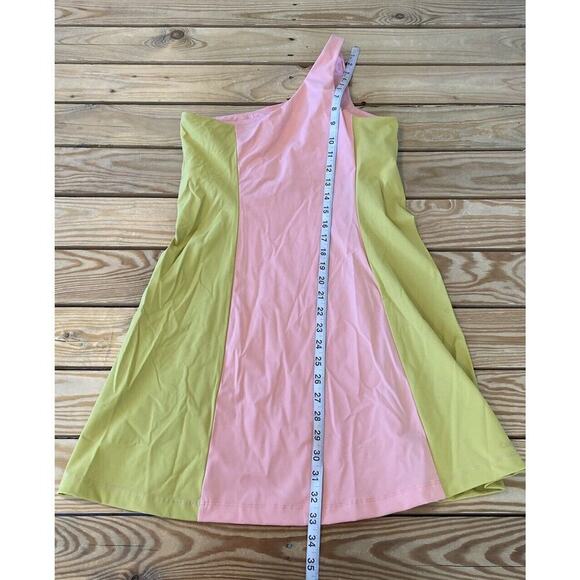 Outdoor Voices One Strap Athletic Dress Size Medium Women’s Pink Green - Picture 4 of 5